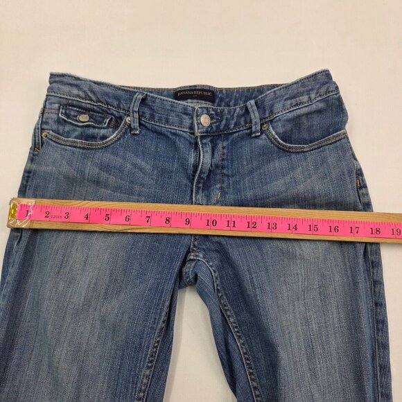 Banana Republic Trouser Jeans Womens 28/6 Low Rise Medium Wash Stretch Denim - Picture 12 of 14